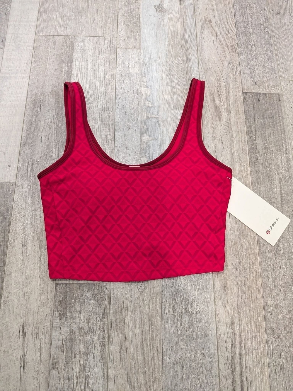lululemon athletica Hot Pink Diamond-Textured Crop Tank